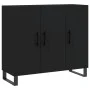 Black engineered wood sideboard 90x34x80 cm by vidaXL, Sideboards - Ref: Foro24-828133, Price: 97,63 €, Discount: %