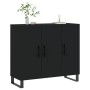 Black engineered wood sideboard 90x34x80 cm by vidaXL, Sideboards - Ref: Foro24-828133, Price: 101,92 €, Discount: %