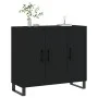 Black engineered wood sideboard 90x34x80 cm by vidaXL, Sideboards - Ref: Foro24-828133, Price: 97,63 €, Discount: %