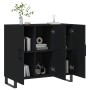 Black engineered wood sideboard 90x34x80 cm by vidaXL, Sideboards - Ref: Foro24-828133, Price: 101,92 €, Discount: %