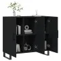 Black engineered wood sideboard 90x34x80 cm by vidaXL, Sideboards - Ref: Foro24-828133, Price: 97,63 €, Discount: %