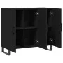 Black engineered wood sideboard 90x34x80 cm by vidaXL, Sideboards - Ref: Foro24-828133, Price: 97,63 €, Discount: %
