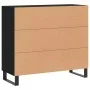 Schwarzes Sideboard aus Holzwerkstoff, 90 x 34 x 80 cm von vidaXL, Sideboards - Ref: Foro24-828133, Preis: 101,92 €, Rabatt: %