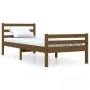 Honey brown solid wood bed frame 75x190 cm by vidaXL, Beds and slatted bases - Ref: Foro24-814782, Price: 99,60 €, Discount: %