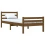 Honey brown solid wood bed frame 75x190 cm by vidaXL, Beds and slatted bases - Ref: Foro24-814782, Price: 99,60 €, Discount: %