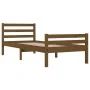 Honey brown solid wood bed frame 75x190 cm by vidaXL, Beds and slatted bases - Ref: Foro24-814782, Price: 99,60 €, Discount: %
