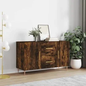 Sideboard aus geräuchertem Eichenholzwerkstoff, 100 x 36 x 60 cm von vidaXL, Sideboards - Ref: Foro24-828161, Preis: 82,10 €,...