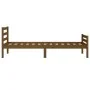 Estructura de cama madera maciza marrón miel 75x190 cm de vidaXL, Camas y somieres - Ref: Foro24-814782, Precio: 99,53 €