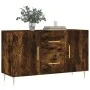 Smoked oak engineered wood sideboard 100x36x60 cm by vidaXL, Sideboards - Ref: Foro24-828161, Price: 82,10 €, Discount: %