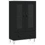 Aparador alto madera de ingeniería negro 69,5x31x115 cm de vidaXL, Aparadores - Ref: Foro24-828293, Precio: 87,34 €, Descuent...