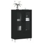 Tall black engineered wood sideboard 69.5x31x115 cm by vidaXL, Sideboards - Ref: Foro24-828293, Price: 86,89 €, Discount: %