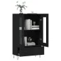 Tall black engineered wood sideboard 69.5x31x115 cm by vidaXL, Sideboards - Ref: Foro24-828293, Price: 86,89 €, Discount: %