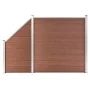 Zaunset 1 quadratisch + 1 schräg WPC braun 273x186 cm von vidaXL, Zaunpaneele - Ref: Foro24-3054430, Preis: 511,85 €, Rabatt: %