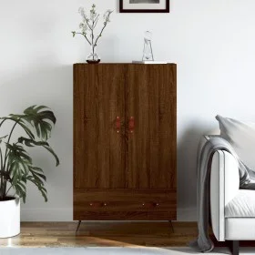 Tall engineered wood sideboard in brown oak 69.5x31x115 cm by vidaXL, Sideboards - Ref: Foro24-828211, Price: 87,79 €, Discou...