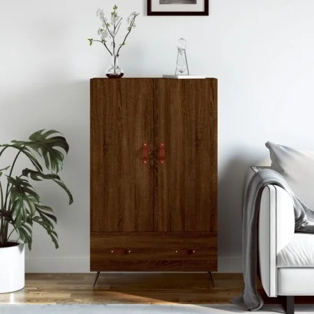 Tall engineered wood sideboard in brown oak 69.5x31x115 cm by vidaXL, Sideboards - Ref: Foro24-828211, Price: 87,79 €, Discou...