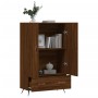 Tall engineered wood sideboard in brown oak 69.5x31x115 cm by vidaXL, Sideboards - Ref: Foro24-828211, Price: 88,85 €, Discou...