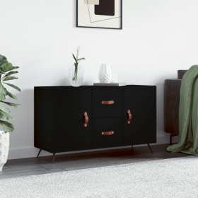 Black engineered wood sideboard 100x36x60 cm by vidaXL, Sideboards - Ref: Foro24-828141, Price: 85,51 €, Discount: %