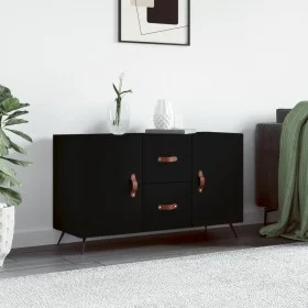 Black engineered wood sideboard 100x36x60 cm by vidaXL, Sideboards - Ref: Foro24-828141, Price: 84,47 €, Discount: %