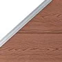 Zaunset 1 quadratisch + 1 schräg WPC braun 273x186 cm von vidaXL, Zaunpaneele - Ref: Foro24-3054430, Preis: 511,85 €, Rabatt: %