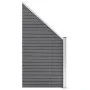 Zaunset 1 Quadrat + 1 schräges graues WPC 273x186 cm von vidaXL, Zaunpaneele - Ref: Foro24-3054431, Preis: 420,17 €, Rabatt: %