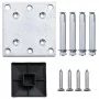 Fence set 1 square + 1 oblique WPC gray 273x186 cm by vidaXL, fence panels - Ref: Foro24-3054431, Price: 583,27 €, Discount: %