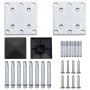 Fence set 1 square + 1 oblique WPC gray 273x186 cm by vidaXL, fence panels - Ref: Foro24-3054431, Price: 583,27 €, Discount: %