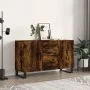 Smoked oak engineered wood sideboard 100x36x60 cm by vidaXL, Sideboards - Ref: Foro24-828201, Price: 113,76 €, Discount: %