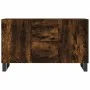 Smoked oak engineered wood sideboard 100x36x60 cm by vidaXL, Sideboards - Ref: Foro24-828201, Price: 113,76 €, Discount: %