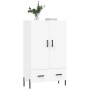 Weißes hohes Sideboard aus Holzwerkstoff, 69,5 x 31 x 115 cm von vidaXL, Sideboards - Ref: Foro24-828244, Preis: 98,47 €, Rab...