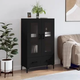 Hohes schwarzes Sideboard aus Holzwerkstoff, 69,5 x 31 x 115 cm von vidaXL, Sideboards - Ref: Foro24-828301, Preis: 90,96 €, ...
