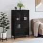 Tall black engineered wood sideboard 69.5x31x115 cm by vidaXL, Sideboards - Ref: Foro24-828301, Price: 90,97 €, Discount: %