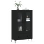 Aparador alto madera de ingeniería negro 69,5x31x115 cm de vidaXL, Aparadores - Ref: Foro24-828301, Precio: 92,17 €, Descuent...