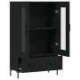 Aparador alto madera de ingeniería negro 69,5x31x115 cm de vidaXL, Aparadores - Ref: Foro24-828301, Precio: 92,17 €, Descuent...