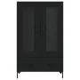 Tall black engineered wood sideboard 69.5x31x115 cm by vidaXL, Sideboards - Ref: Foro24-828301, Price: 90,97 €, Discount: %