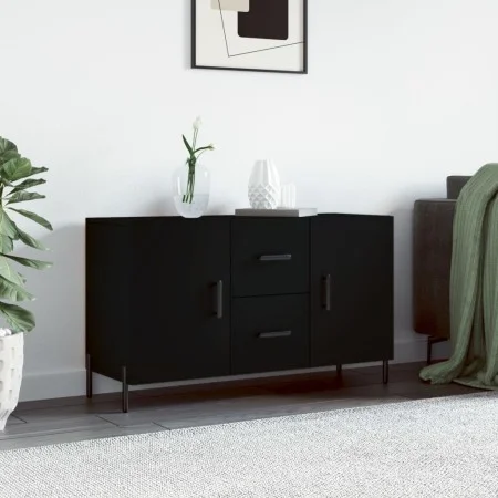 Black engineered wood sideboard 100x36x60 cm by vidaXL, Sideboards - Ref: Foro24-828181, Price: 80,39 €, Discount: %