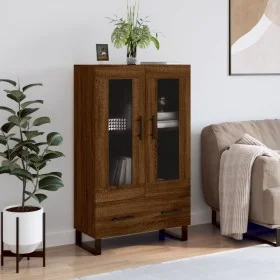 Tall sideboard engineered wood brown oak 69.5x31x115 cm by vidaXL, Sideboards - Ref: Foro24-828331, Price: 95,20 €, Discount: %