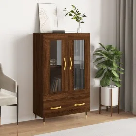 Tall sideboard engineered wood brown oak 69.5x31x115 cm by vidaXL, Sideboards - Ref: Foro24-828283, Price: 89,18 €, Discount: %