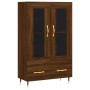 Aparador alto madera de ingeniería roble marrón 69,5x31x115 cm de vidaXL, Aparadores - Ref: Foro24-828283, Precio: 90,12 €, D...
