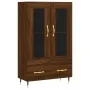 Tall sideboard engineered wood brown oak 69.5x31x115 cm by vidaXL, Sideboards - Ref: Foro24-828283, Price: 89,18 €, Discount: %