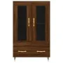 Aparador alto madera de ingeniería roble marrón 69,5x31x115 cm de vidaXL, Aparadores - Ref: Foro24-828283, Precio: 89,16 €, D...