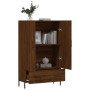Tall engineered wood sideboard in brown oak 69.5x31x115 cm by vidaXL, Sideboards - Ref: Foro24-828251, Price: 82,04 €, Discou...