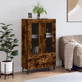 Tall smoked oak engineered wood sideboard 69.5x31x115 cm by vidaXL, Sideboards - Ref: Foro24-828321, Price: 108,90 €, Discoun...