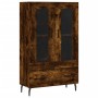 Tall smoked oak engineered wood sideboard 69.5x31x115 cm by vidaXL, Sideboards - Ref: Foro24-828321, Price: 110,93 €, Discoun...