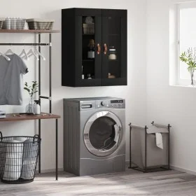 Black wall cabinet 69.5x34x90 cm by vidaXL, Sideboards - Ref: Foro24-828453, Price: 85,79 €, Discount: %