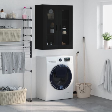 Black wall cabinet 69.5x34x90 cm by vidaXL, Sideboards - Ref: Foro24-828493, Price: 102,14 €, Discount: %