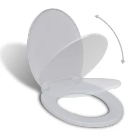 Toilet lid and seat with soft close, white oval. by vidaXL, Toilet and bidet seats - Ref: Foro24-141762, Price: 22,00 €, Disc...