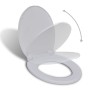 Ovaler weißer Soft-Close-Toilettensitz und -Deckel von vidaXL, Toiletten- und Bidetsitze - Ref: Foro24-141762, Preis: 22,42 €...