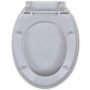Ovaler weißer Soft-Close-Toilettensitz und -Deckel von vidaXL, Toiletten- und Bidetsitze - Ref: Foro24-141762, Preis: 22,42 €...