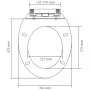 Toilet lid and seat with soft close, white oval. by vidaXL, Toilet and bidet seats - Ref: Foro24-141762, Price: 22,00 €, Disc...