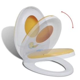 Yellow Soft Close Adult and Child Toilet Seat by vidaXL, Toilet and bidet seats - Ref: Foro24-141766, Price: 38,74 €, Discoun...
